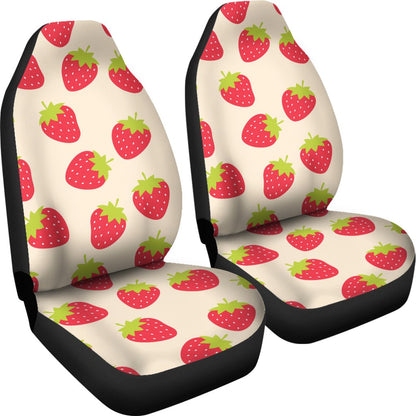 Strawberry Pattern Print Design SB02 Universal Fit Car Seat Covers-JorJune
