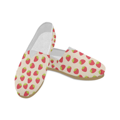 Strawberry Pattern Print Design SB02 Women Casual Shoes-JorJune.com