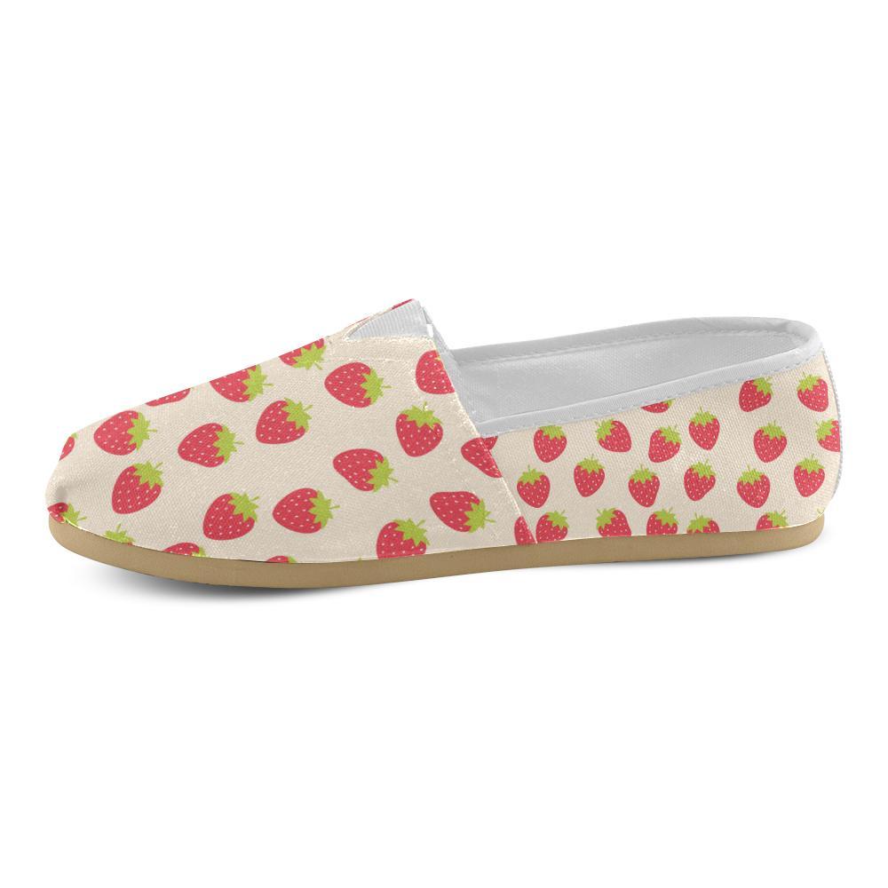 Strawberry Pattern Print Design SB02 Women Casual Shoes-JorJune.com