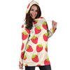 Strawberry Pattern Print Design SB02 Women Hoodie Dress