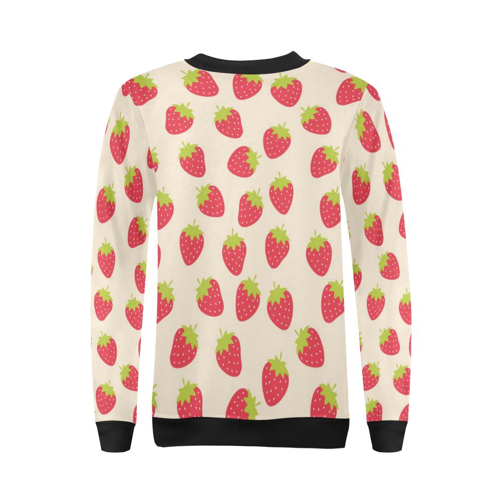 Strawberry Pattern Print Design SB02 Women Long Sleeve Sweatshirt-JorJune