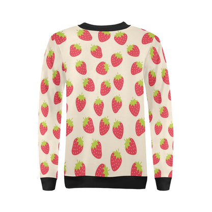 Strawberry Pattern Print Design SB02 Women Long Sleeve Sweatshirt-JorJune