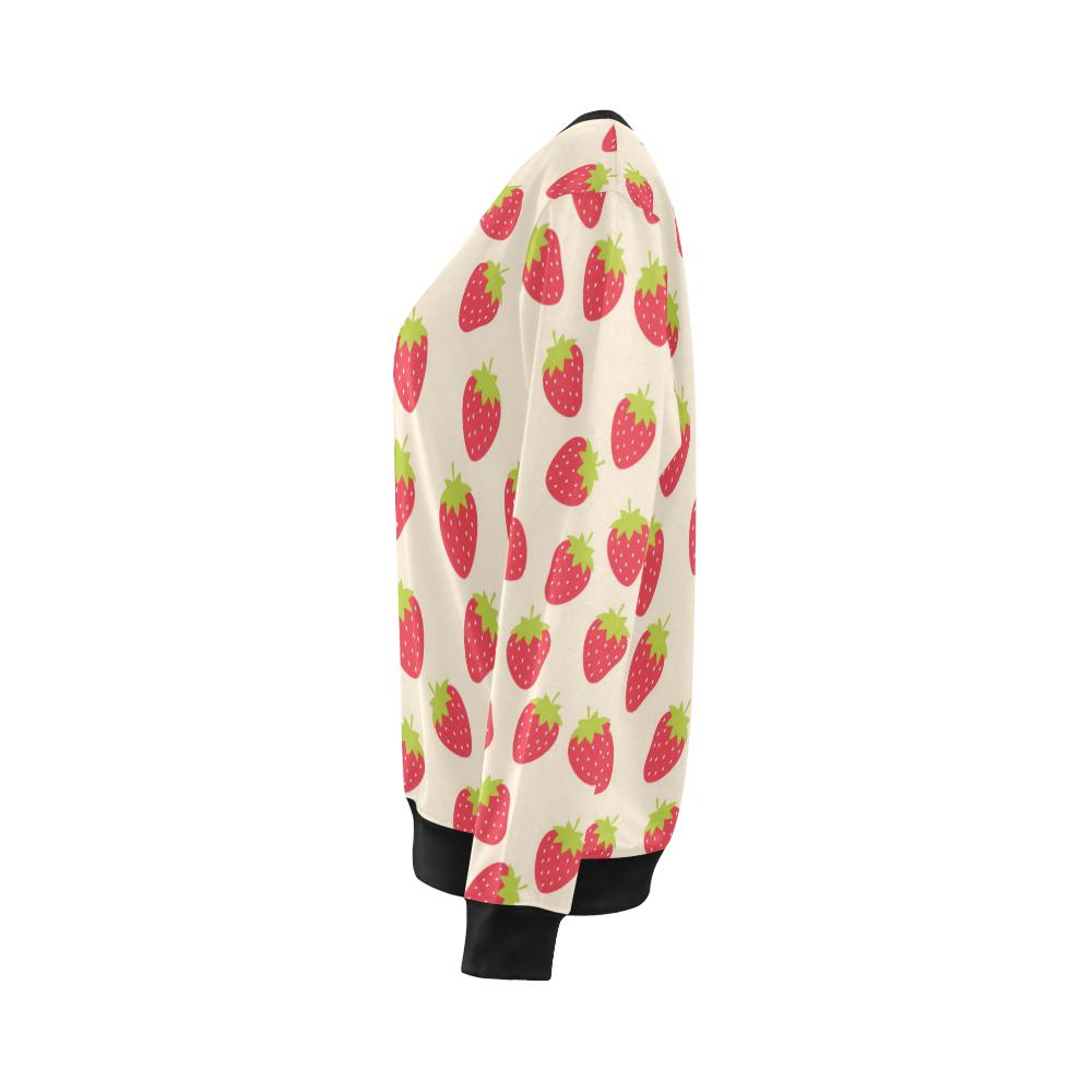 Strawberry Pattern Print Design SB02 Women Long Sleeve Sweatshirt-JorJune