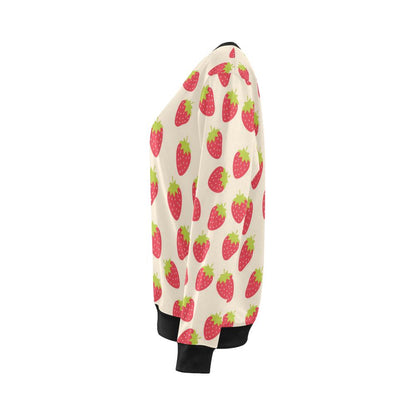 Strawberry Pattern Print Design SB02 Women Long Sleeve Sweatshirt-JorJune