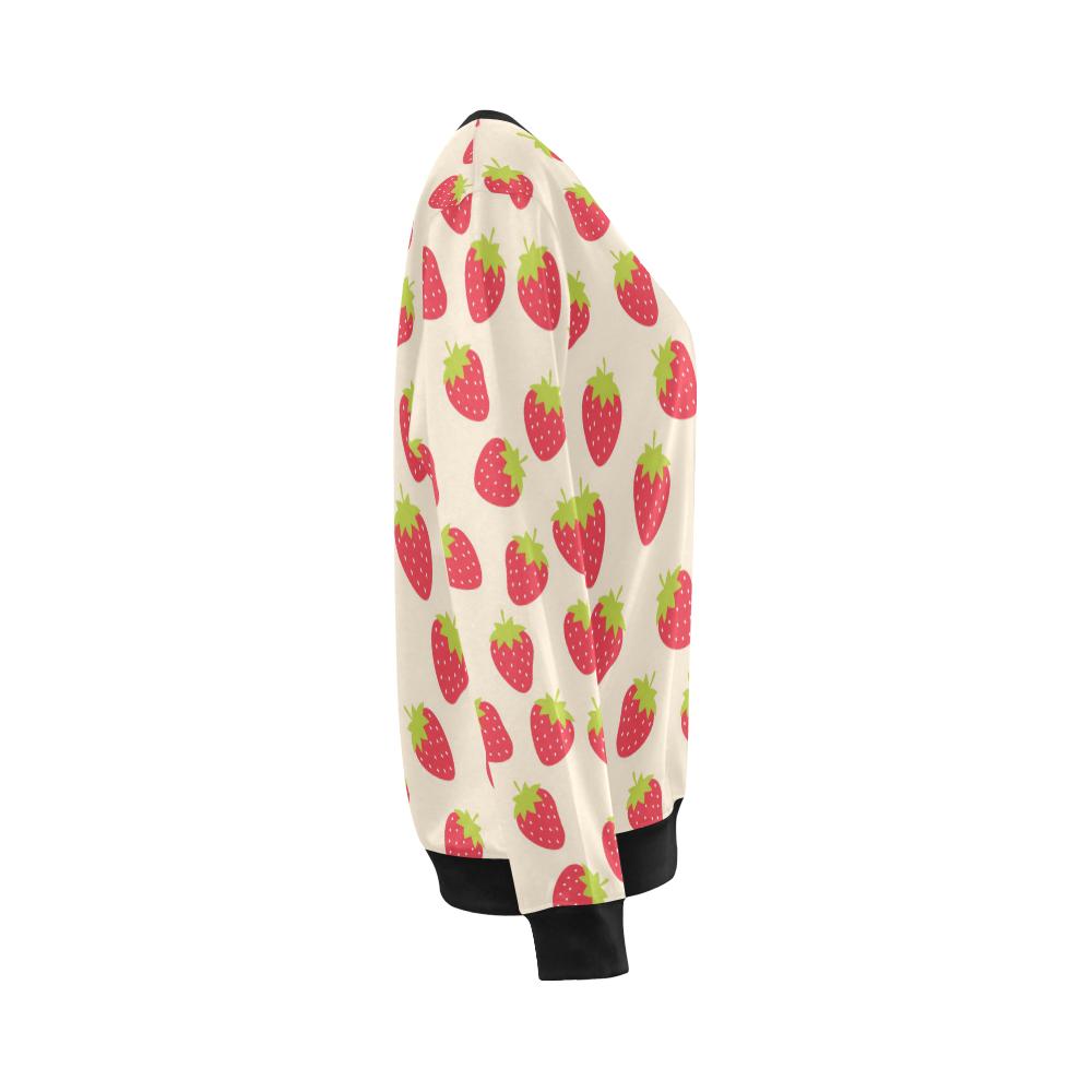 Strawberry Pattern Print Design SB02 Women Long Sleeve Sweatshirt-JorJune