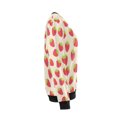 Strawberry Pattern Print Design SB02 Women Long Sleeve Sweatshirt-JorJune