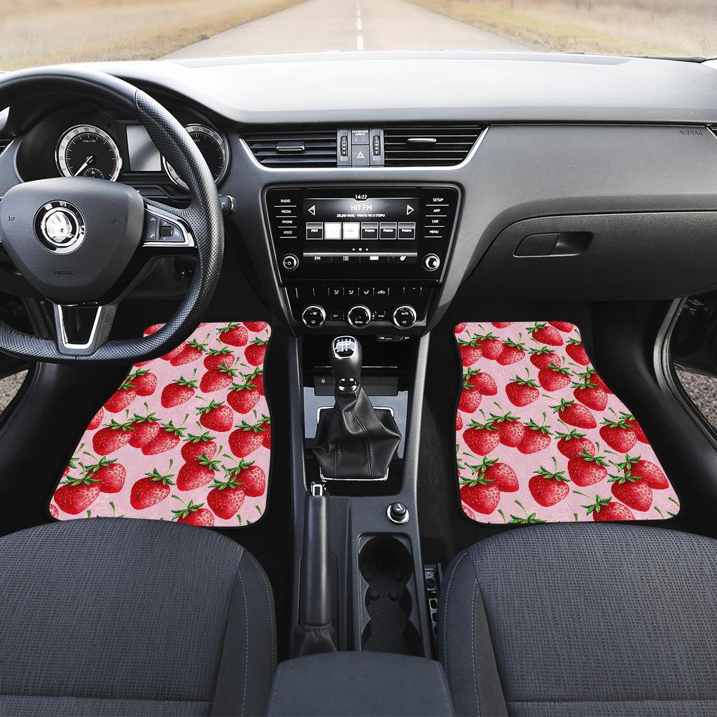 Strawberry Pattern Print Design SB03 Car Floor Mats-JORJUNE.COM