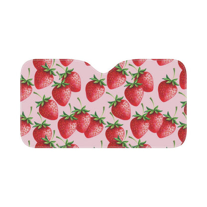 Strawberry Pattern Print Design SB03 Car Sun Shade-JorJune
