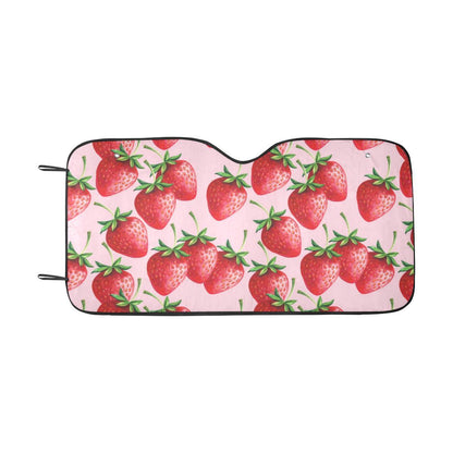 Strawberry Pattern Print Design SB03 Car Sun Shade-JorJune