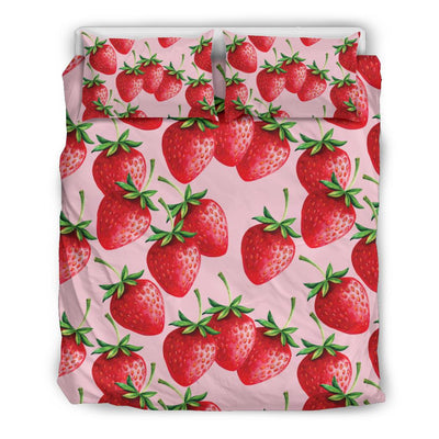 Strawberry Pattern Print Design SB03 Duvet Cover Bedding Set-JORJUNE.COM