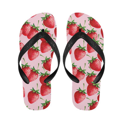 Strawberry Pattern Print Design SB03 Flip Flops-JorJune