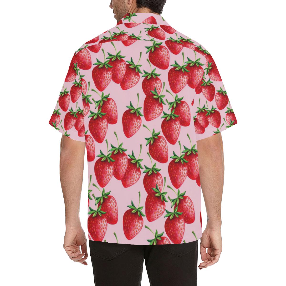 Strawberry Pattern Print Design SB03 Men Hawaiian Shirt-JorJune