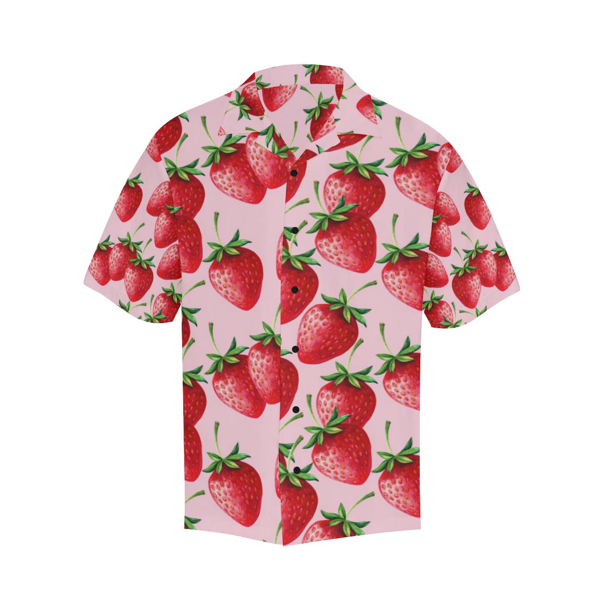 Strawberry Pattern Print Design SB03 Men Hawaiian Shirt-JorJune