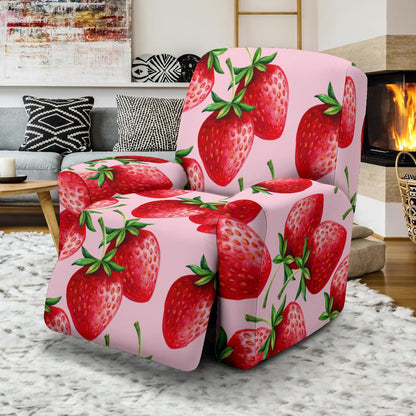 Strawberry Pattern Print Design SB03 Recliner Slipcover-JORJUNE.COM