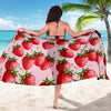 Strawberry Pattern Print Design SB03 Sarong Pareo Wrap-JORJUNE.COM