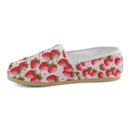 Strawberry Pattern Print Design SB03 Women Casual Shoes-JorJune.com