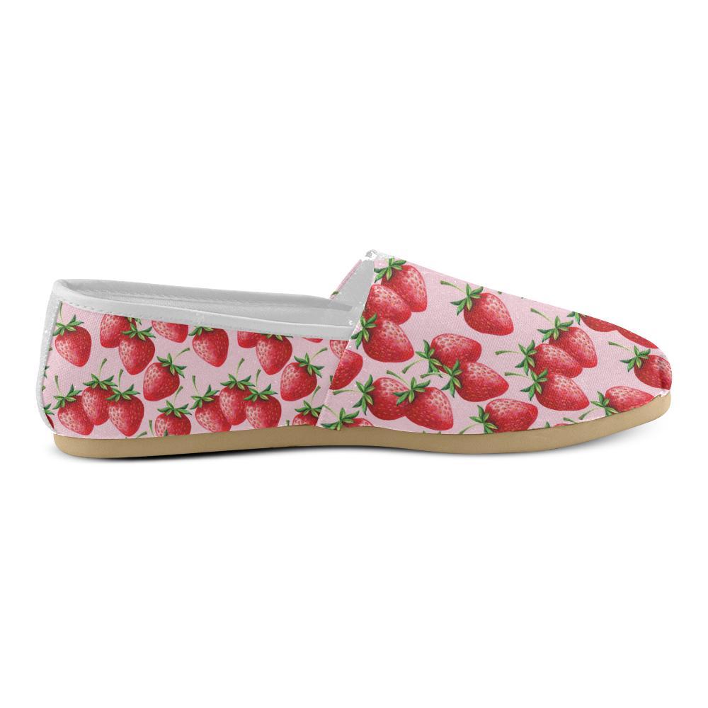 Strawberry Pattern Print Design SB03 Women Casual Shoes-JorJune.com