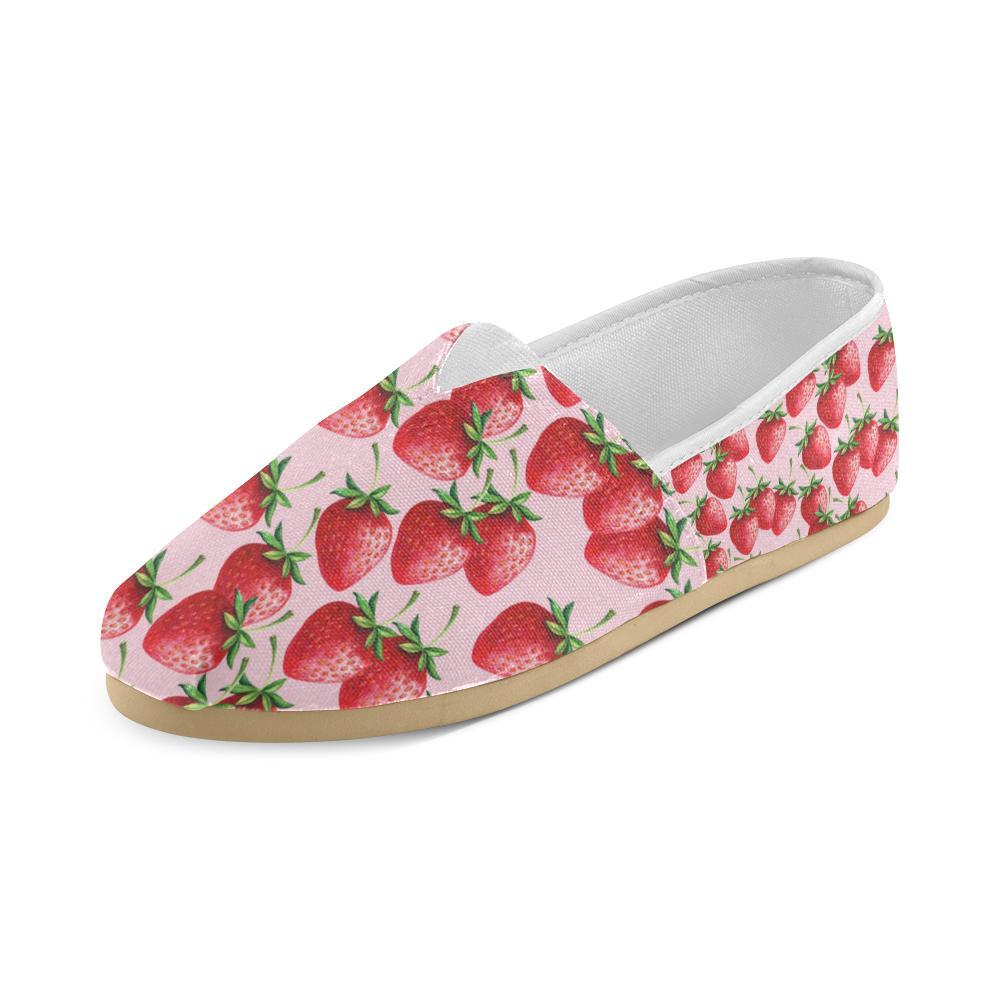 Strawberry Pattern Print Design SB03 Women Casual Shoes-JorJune.com
