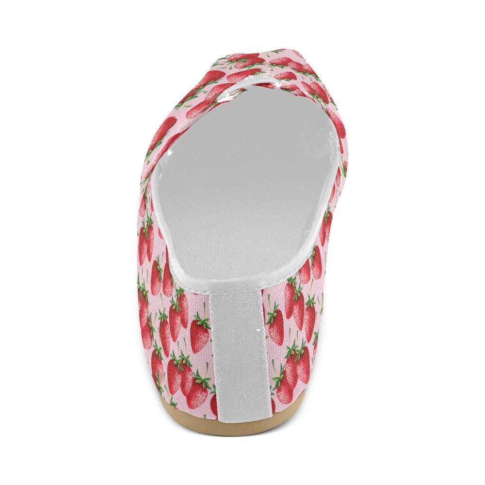 Strawberry Pattern Print Design SB03 Women Casual Shoes-JorJune.com