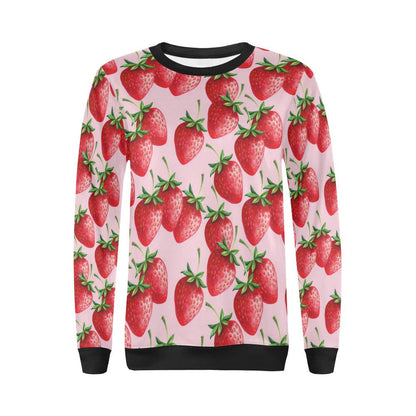 Strawberry Pattern Print Design SB03 Women Long Sleeve Sweatshirt-JorJune
