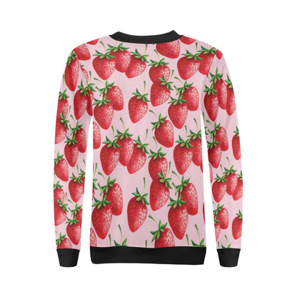 Strawberry Pattern Print Design SB03 Women Long Sleeve Sweatshirt-JorJune
