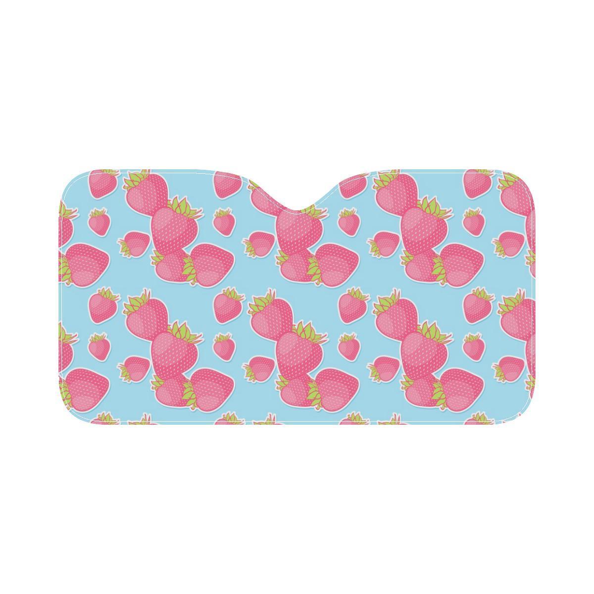 Strawberry Pattern Print Design SB04 Car Sun Shade-JorJune