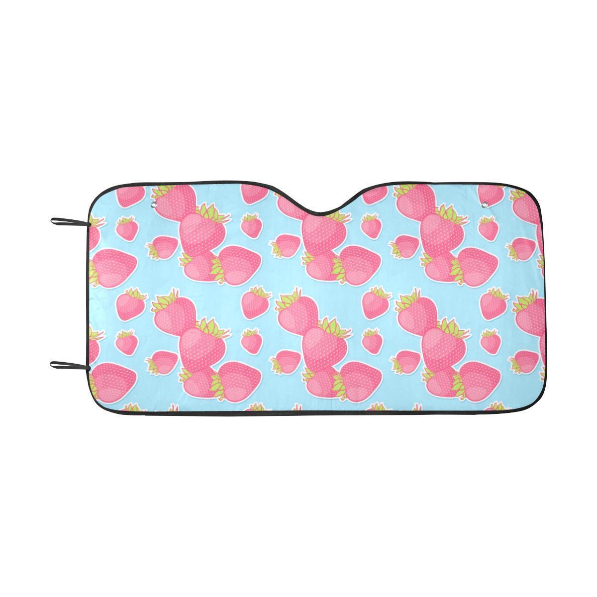 Strawberry Pattern Print Design SB04 Car Sun Shade-JorJune