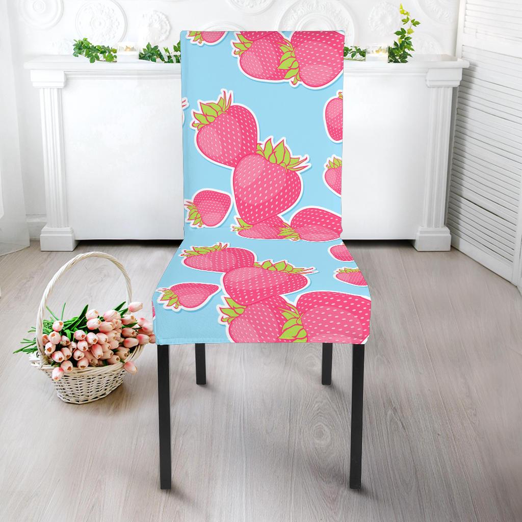 Strawberry Pattern Print Design SB04 Dining Chair Slipcover-JORJUNE.COM