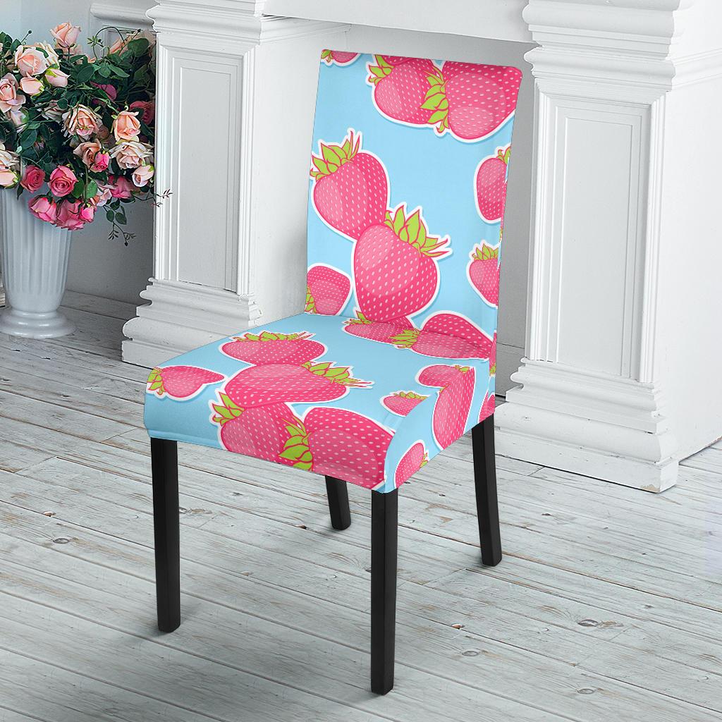 Strawberry Pattern Print Design SB04 Dining Chair Slipcover-JORJUNE.COM