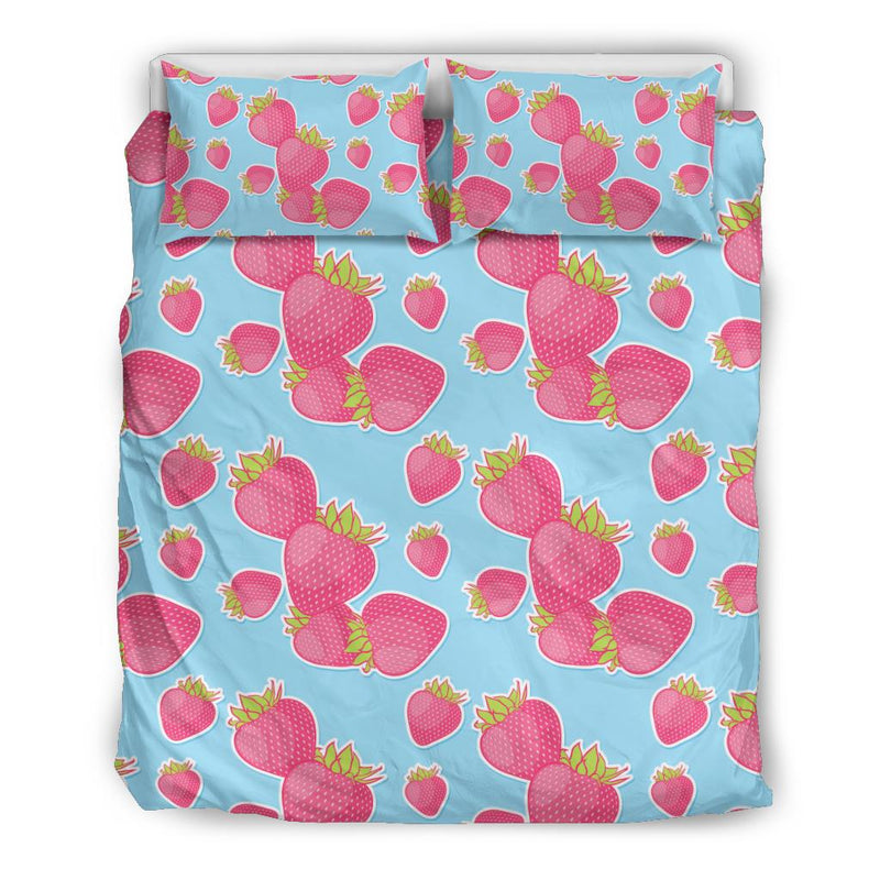 Strawberry Pattern Print Design SB04 Duvet Cover Bedding Set-JORJUNE.COM