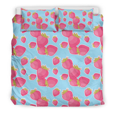 Strawberry Pattern Print Design SB04 Duvet Cover Bedding Set-JORJUNE.COM