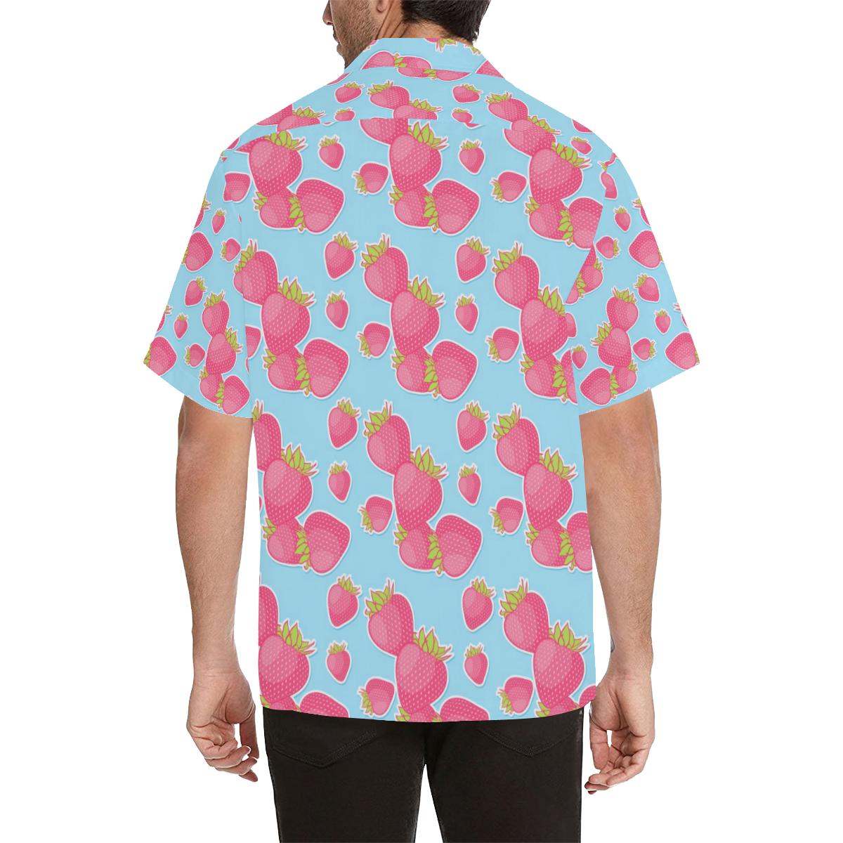 Strawberry Pattern Print Design SB04 Men Hawaiian Shirt-JorJune