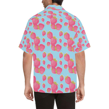 Strawberry Pattern Print Design SB04 Men Hawaiian Shirt-JorJune