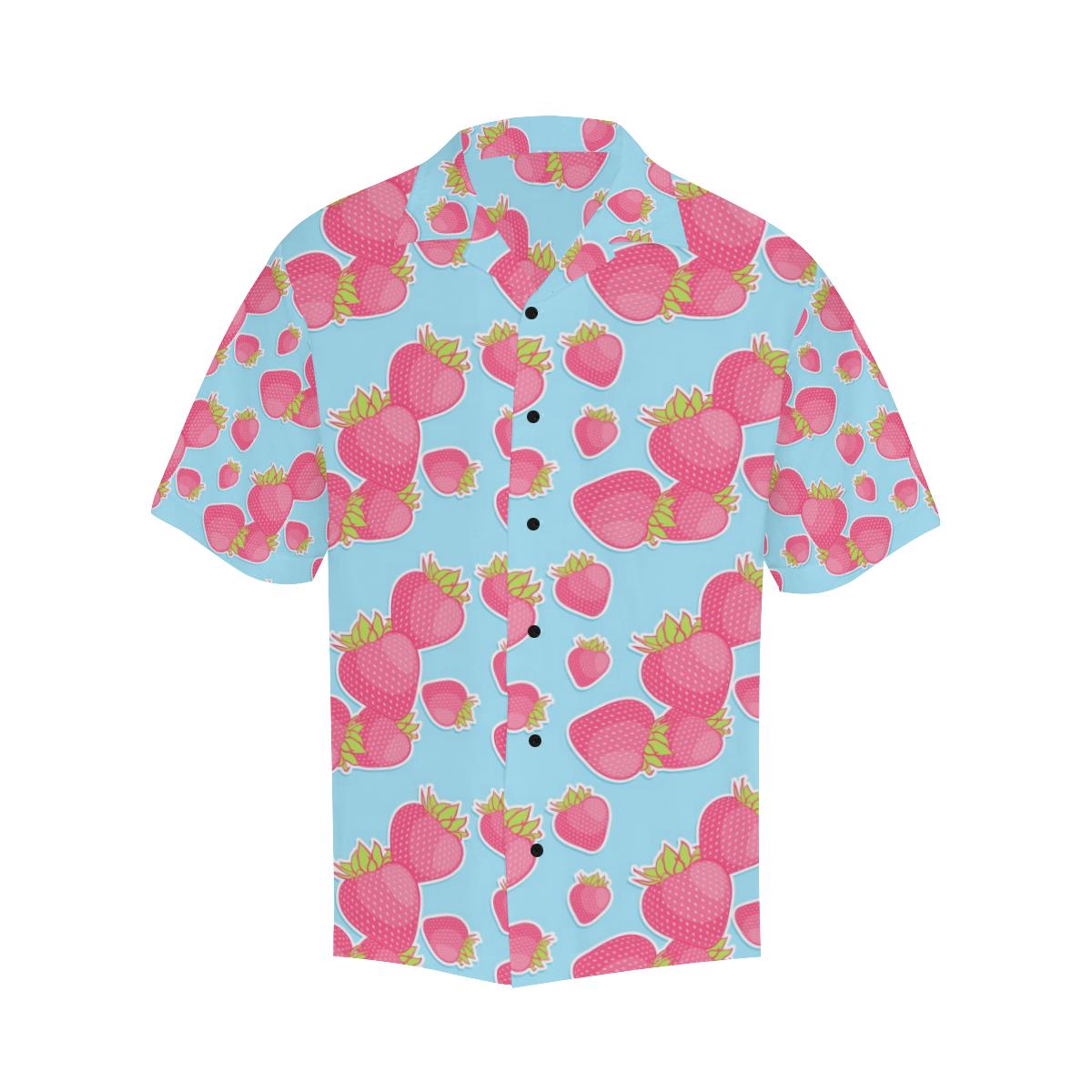 Strawberry Pattern Print Design SB04 Men Hawaiian Shirt-JorJune