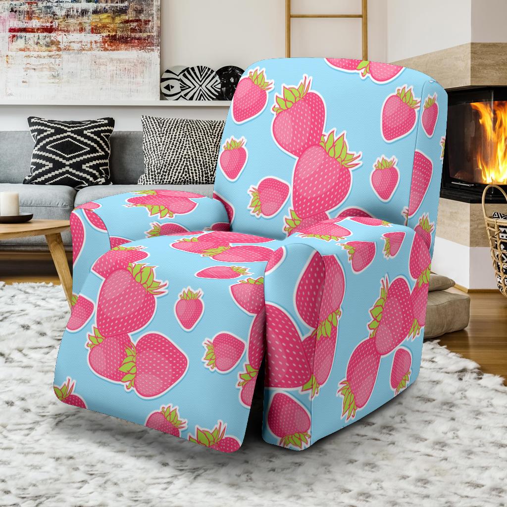 Strawberry Pattern Print Design SB04 Recliner Slipcover-JORJUNE.COM