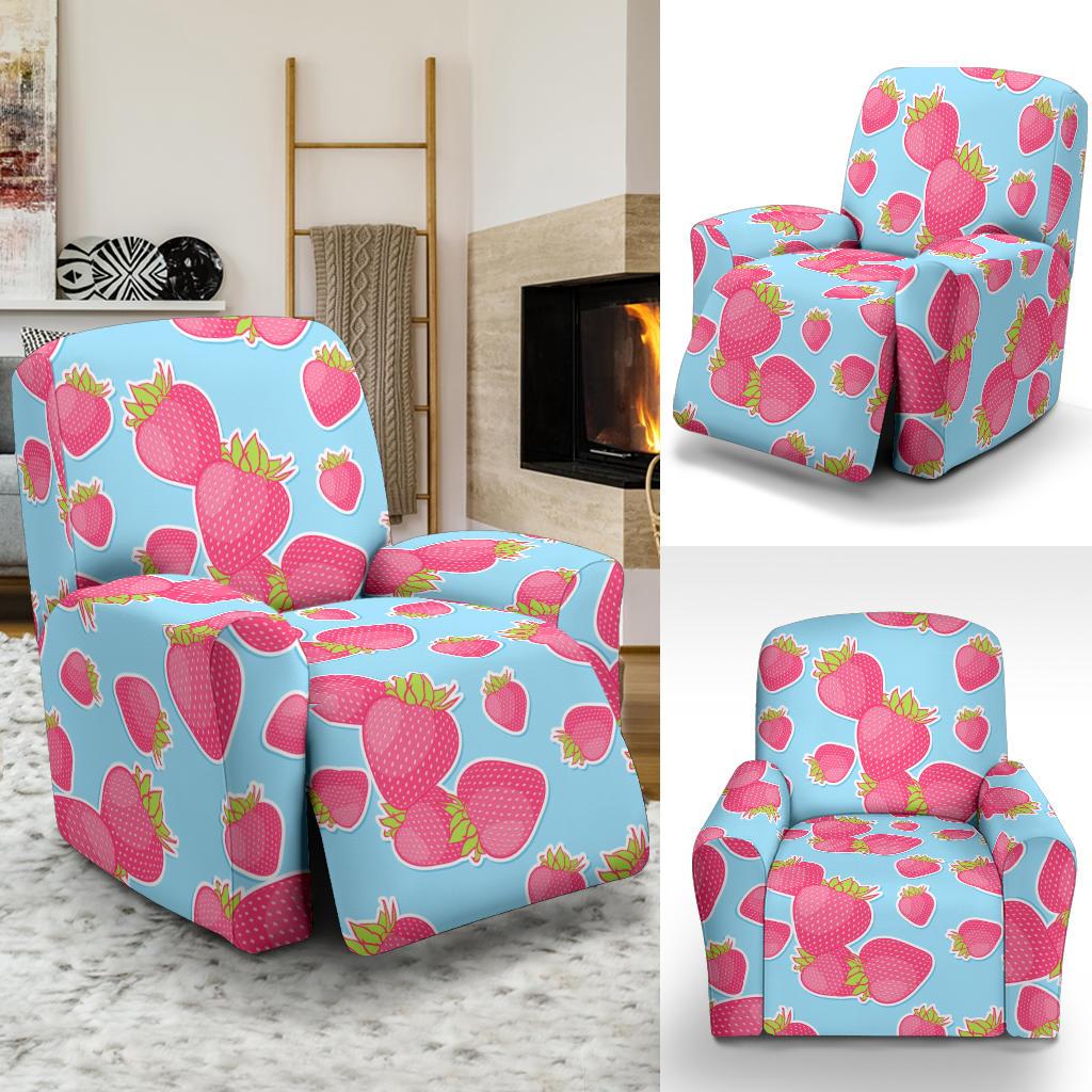 Strawberry Pattern Print Design SB04 Recliner Slipcover-JORJUNE.COM