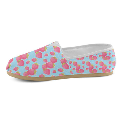 Strawberry Pattern Print Design SB04 Women Casual Shoes-JorJune.com