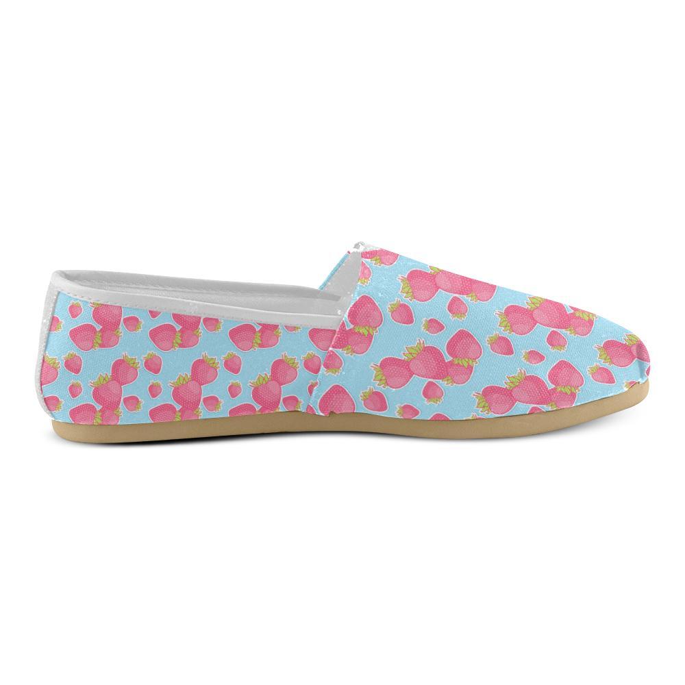 Strawberry Pattern Print Design SB04 Women Casual Shoes-JorJune.com