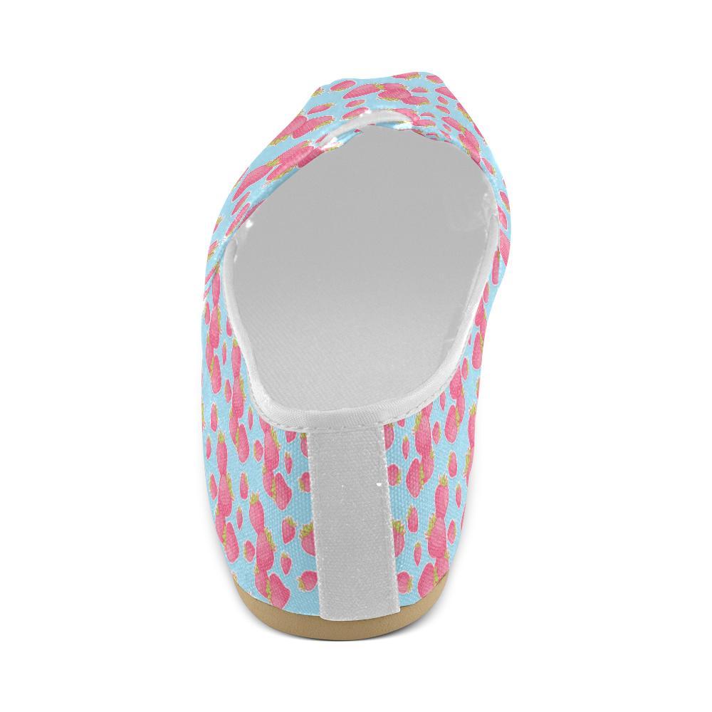 Strawberry Pattern Print Design SB04 Women Casual Shoes-JorJune.com
