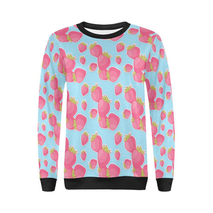 Strawberry Pattern Print Design SB04 Women Long Sleeve Sweatshirt-JorJune