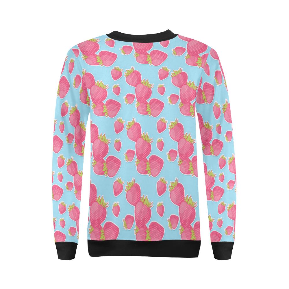 Strawberry Pattern Print Design SB04 Women Long Sleeve Sweatshirt-JorJune