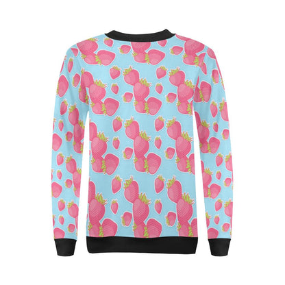 Strawberry Pattern Print Design SB04 Women Long Sleeve Sweatshirt-JorJune