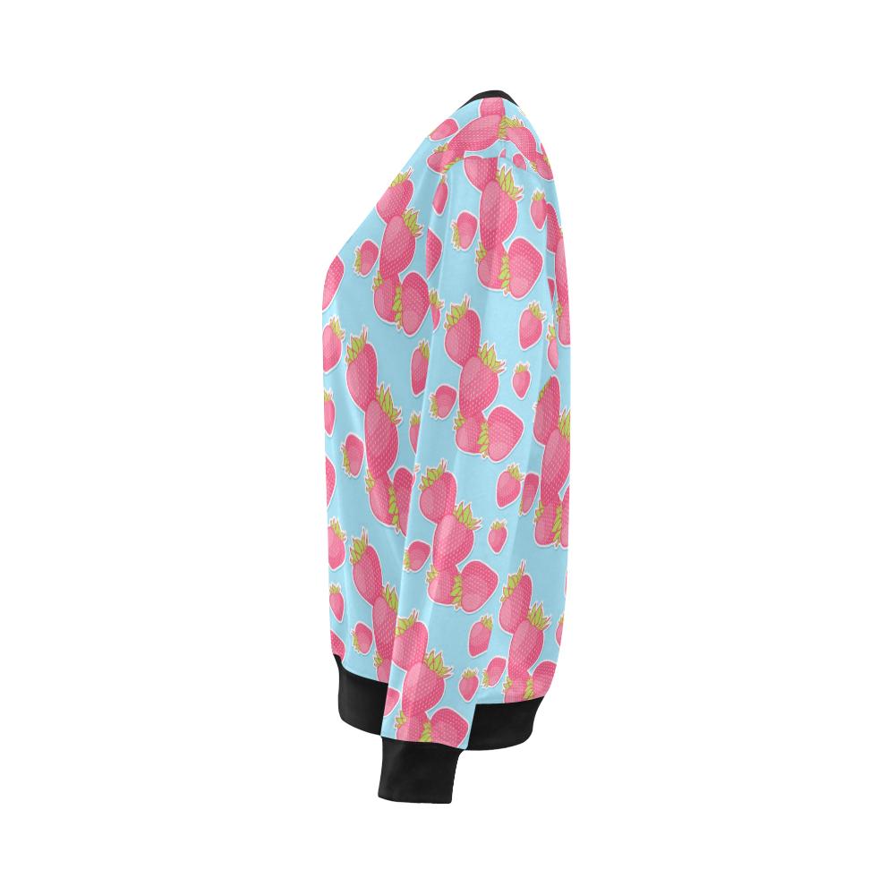 Strawberry Pattern Print Design SB04 Women Long Sleeve Sweatshirt-JorJune