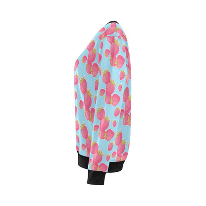 Strawberry Pattern Print Design SB04 Women Long Sleeve Sweatshirt-JorJune