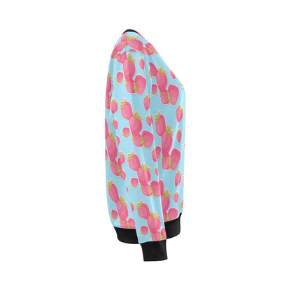 Strawberry Pattern Print Design SB04 Women Long Sleeve Sweatshirt-JorJune