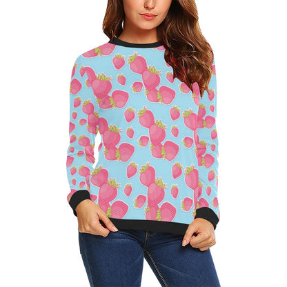 Strawberry Pattern Print Design SB04 Women Long Sleeve Sweatshirt-JorJune