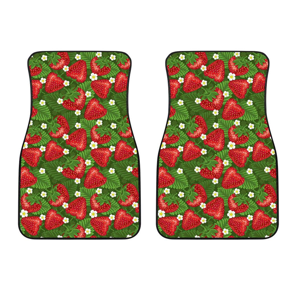 Strawberry Pattern Print Design SB05 Car Floor Mats-JORJUNE.COM
