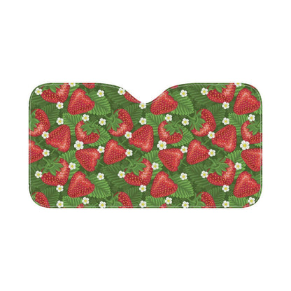 Strawberry Pattern Print Design SB05 Car Sun Shade-JorJune