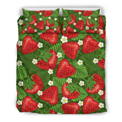 Strawberry Pattern Print Design SB05 Duvet Cover Bedding Set-JORJUNE.COM