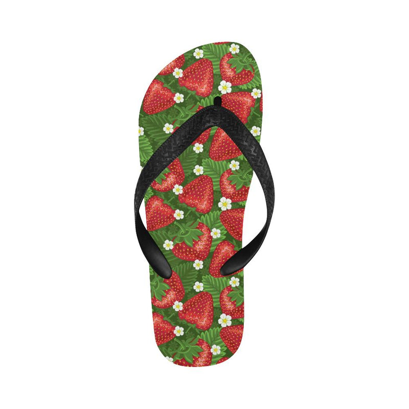 Strawberry Pattern Print Design SB05 Flip Flops-JorJune